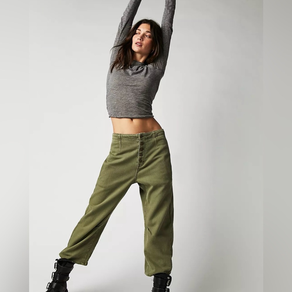 Free People Osaka Pants in Olive